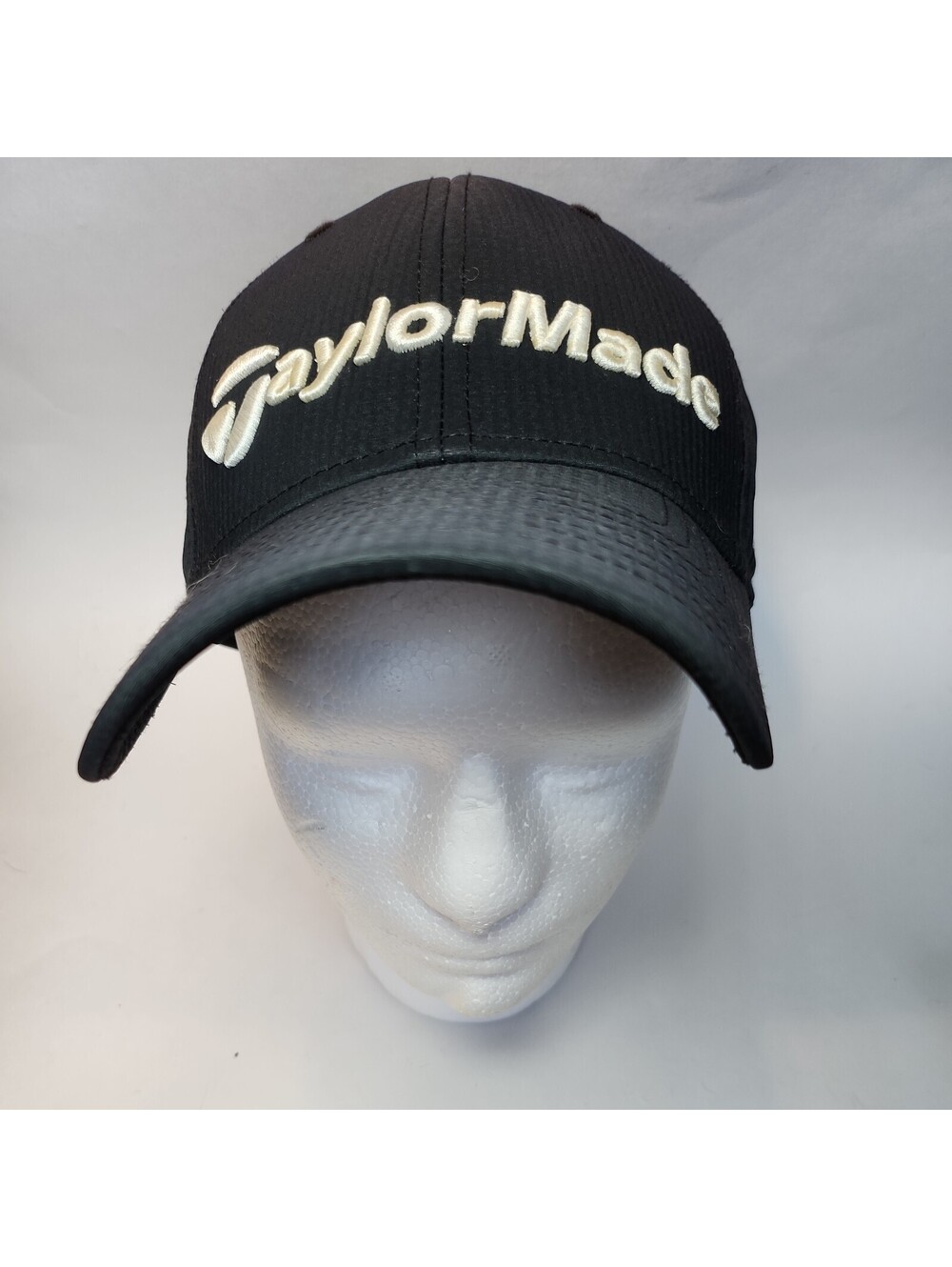 TaylorMade Hat Adjustable Black White Golf SIM2 TP5 Logo Outdoors Casual Men